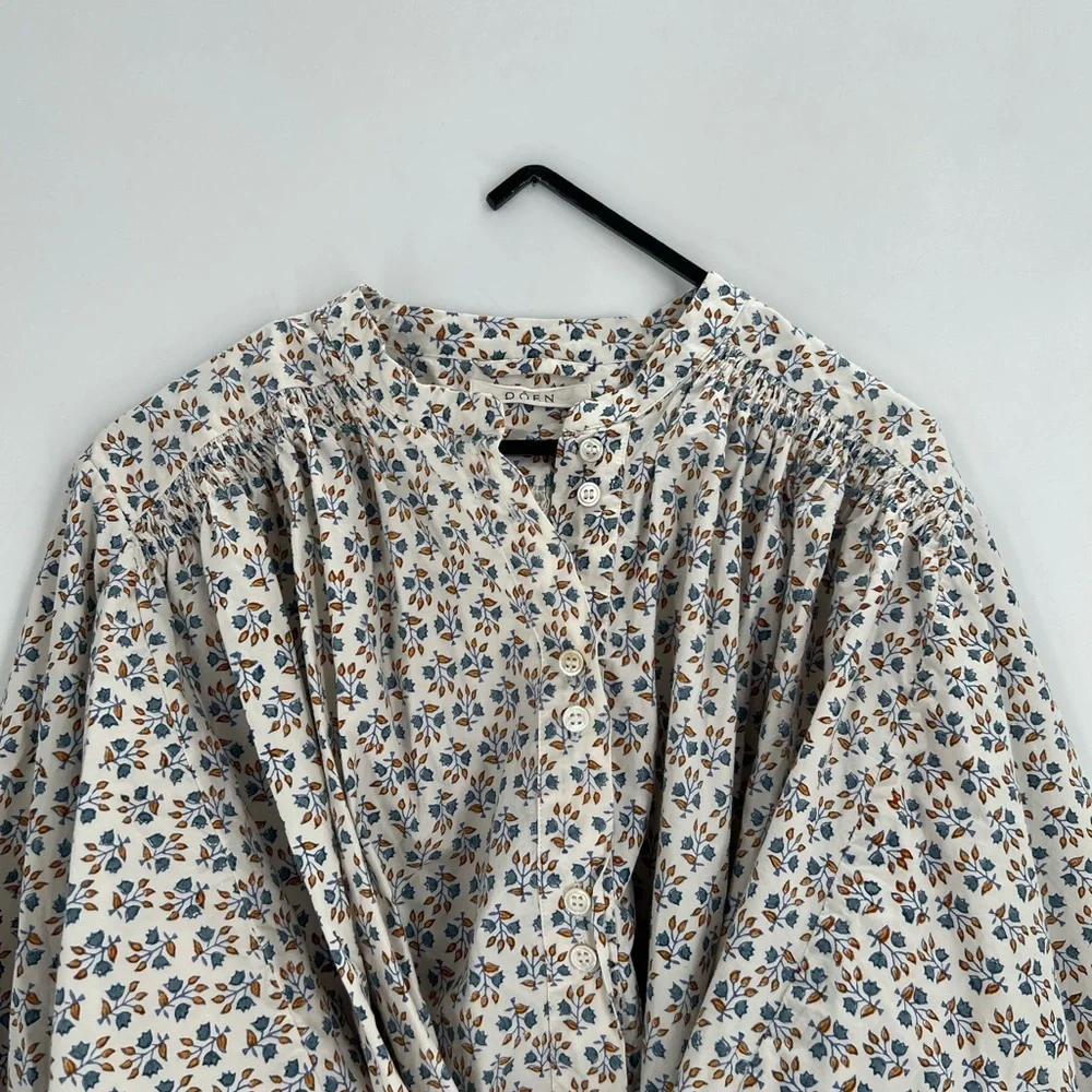 Doen Opal Belted Mini Dress In Blue Floral Meadow - Picture 2 of 10